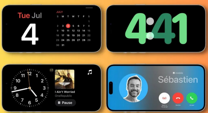 罗田苹果手机维修分享iOS17横屏充电待机显示有什么好处 
